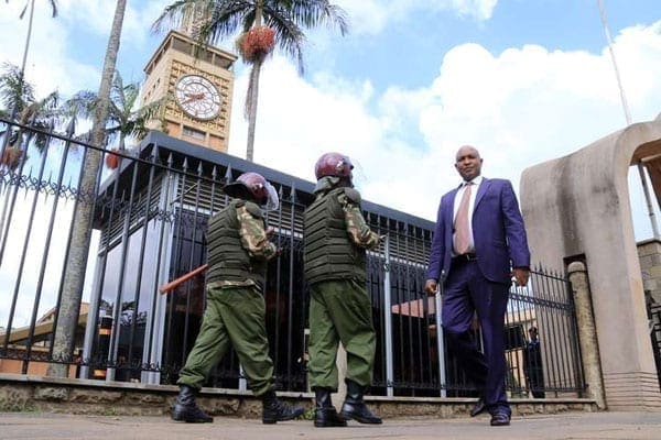 Security was stepped up around Parliament