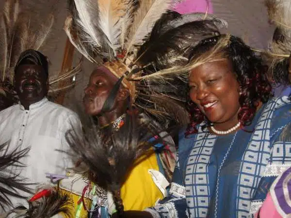 Opposition chief Raila Odinga’s wife Ida during the Luo Cultural Festival in Kisumu on December 21 /MAURICE ALAL