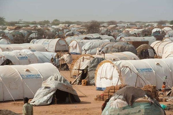 Tents fill the outskirts of Dagahaley refugee