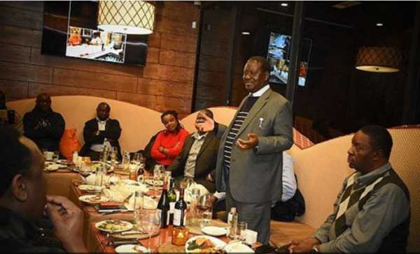 Raila shares dinner with Kenyans at Swahili village in Washington, DC