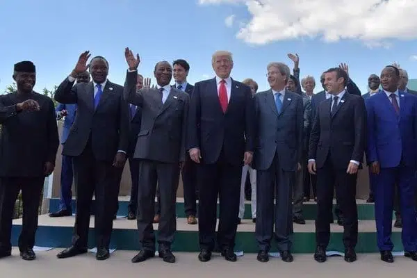 G7 leaders and leaders of some African countries