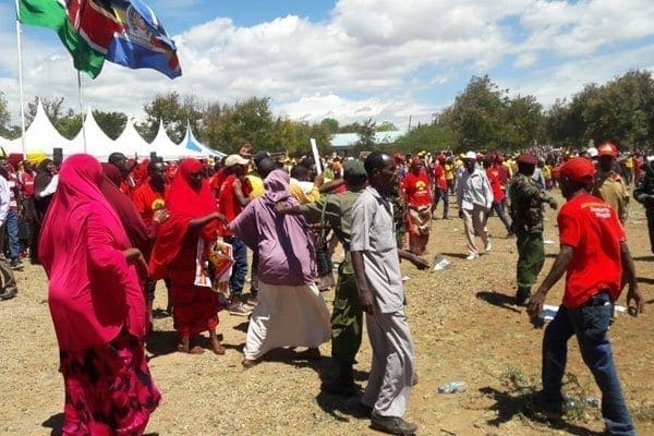 Chaos at Isiolo Stadium ahead of President