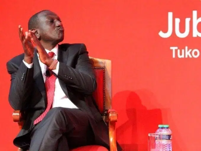 Deputy President William Ruto during the launch of the Jubilee Party manifesto in Nairobi on June 27,2017. /ENOS TECHE