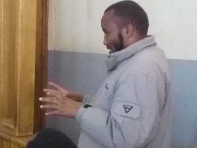 Abdikadir Abdi when he appeared in an Eldoret court yesterday / MATHEWS NDANYI