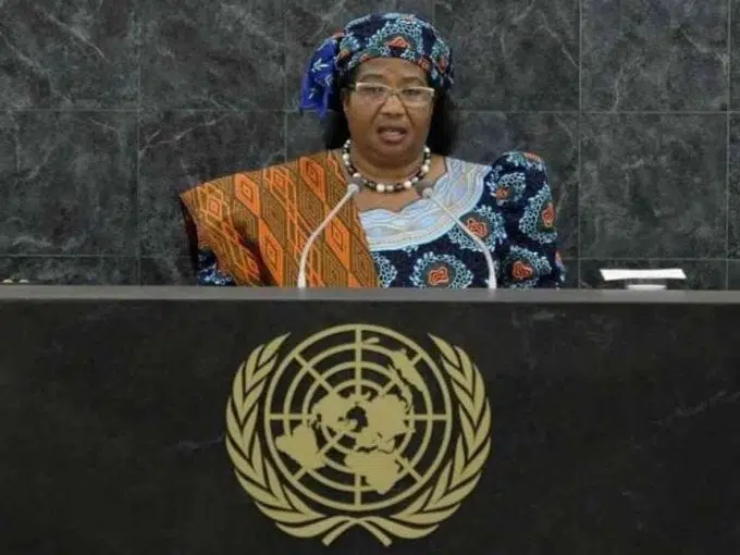 A file photo of former Malawi President Joyce Banda addressing the 68th United Nations General Assembly at UN headquarters in New York September 24,2013. /REUTERS