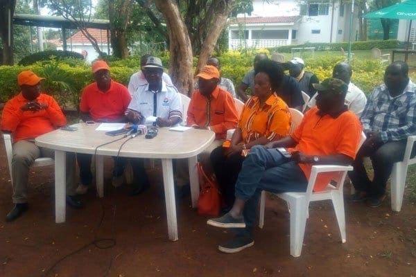 Kisumu Senator Anyang Nyong'o (third right) and