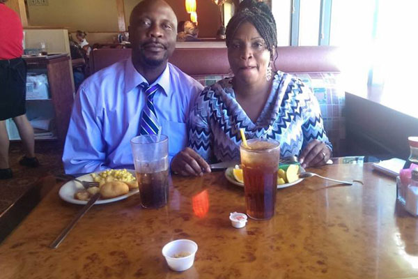 Mr Robert Simiyu having dinner with his wife Lucy in Houston, Texas.