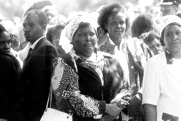 The Bometts liked Moi, the tall, handsome and well-mannered orphaned boy who would stay with them during school holidays. Moi was to later marry their daughter, Helena Bomett (above centre with handbag), better known as Lena. The two started growing apart as Moi got deeply engrossed in politics of survival against the mandarins surrounding President Jomo Kenyatta.