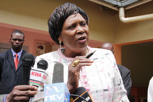 Former Othaya MP Mary Wambui at a past press briefing. The former MP has been stalked by controversy since she came to the limelight soon after the 2007 election.
