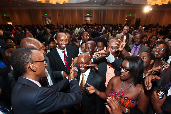 President Kagame in Boston, US during Rwanda Day on Sept 21, 2012. Photo/FILE