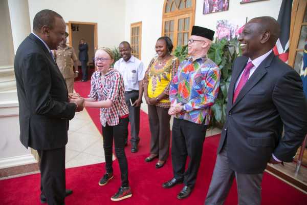 PHOTOS: Top KCPE performer Goldalyn Kakuya meets the President