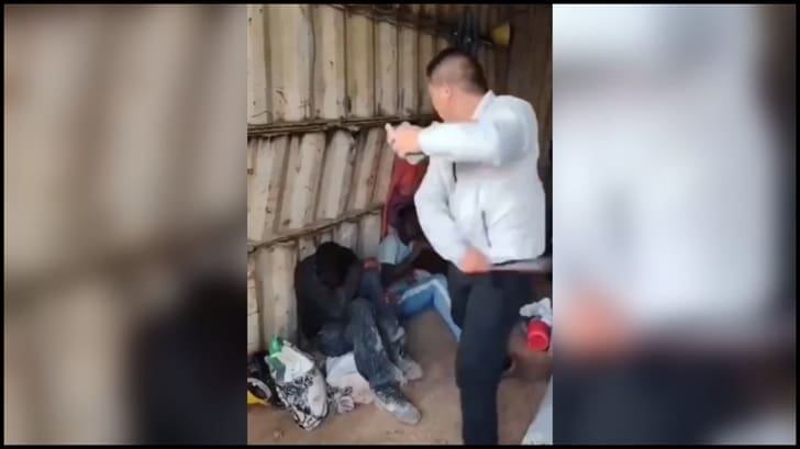 Sad Video: Chinese men beat up an African man mercilessly