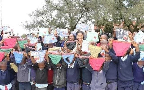 Protests as county First lady donates oversized underpants to school boys