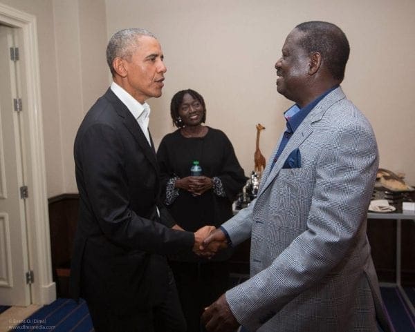 VIDEO: Former US President Barack Obama meets ODM leader Raila Odinga