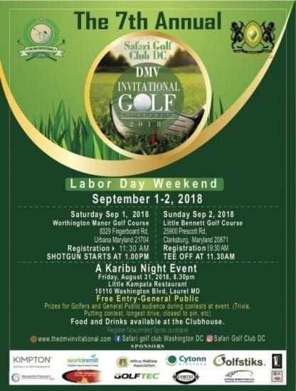 DMV Invitational Golf Tournament September 1st – 2nd, 2018