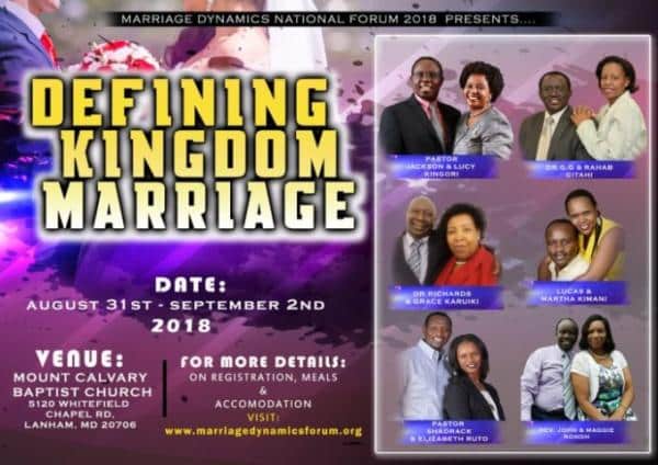 2018 Marriage Dynamics National Conference In Lanham Maryland