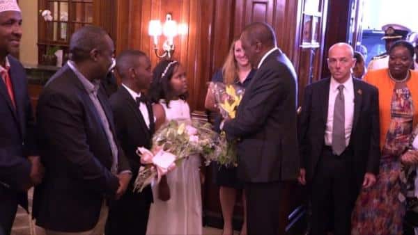 VIDEO: President Kenyatta arrives at his hotel in Washington DC