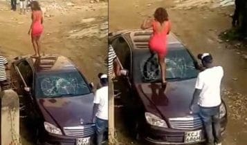 Video of woman destroying Boyfriend's Mercedes Benz goes viral
