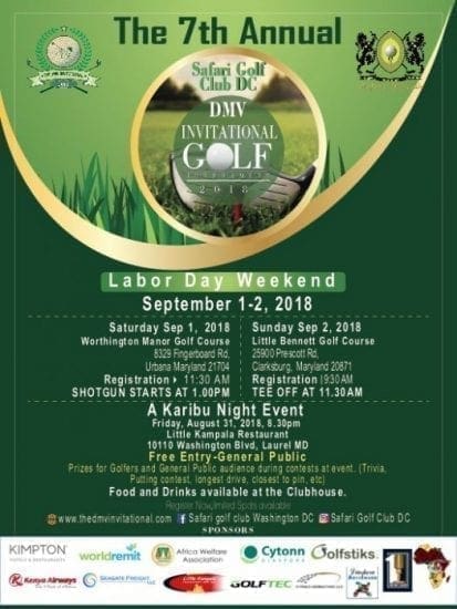 DMV Golf Tournament: Safari Golf  for Labor Day weekend Festivities