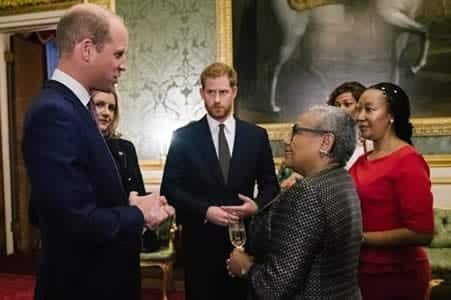 First Lady Margaret Kenyatta with the Duke of Cambridge, Prince William and the Duke of Sussex Prince Harry at the St. James Palace ahead of the official opening of the fourth London Conference on Illegal Wildlife Trade (IWT). Photo/PSCU