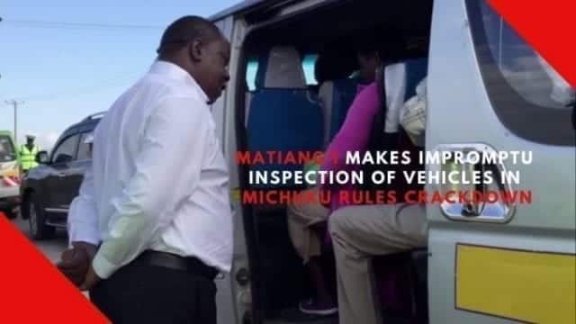 VIDEO: Driver shocked as Matiang’i stops him during impromptu inspection