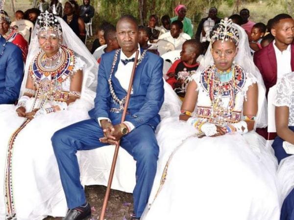 Maasai man marries two wives,no money for honeymoon