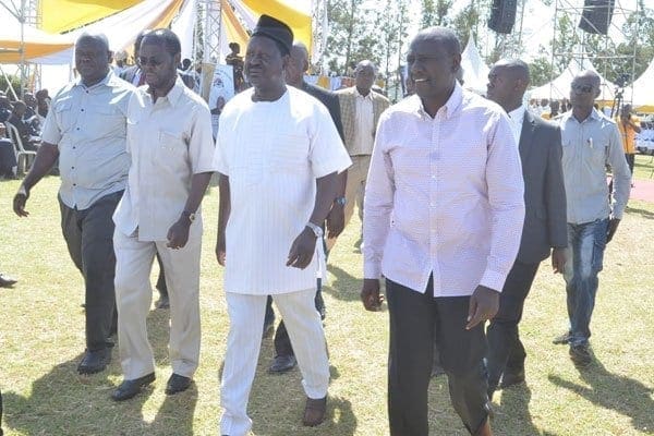 Raila and Ruto share podium in Kisumu 