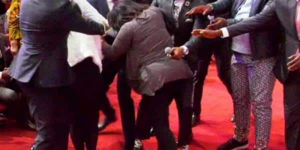 Drama As Popular Pastor Is Clobbered During Church Service