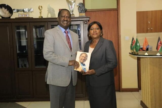 Now Uhuru's Sister Visits Raila In His Office-Why all these visitors?