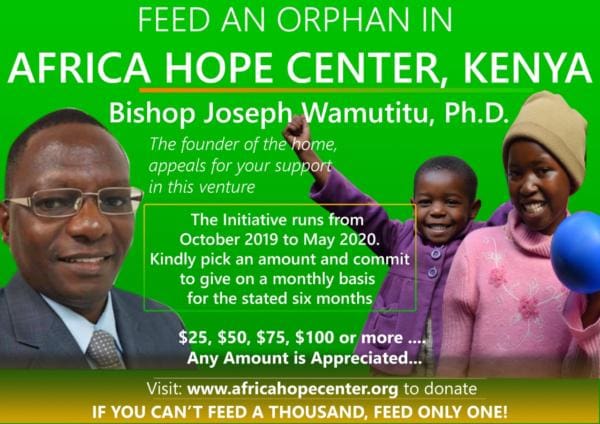 Feed An Orphan In Africa Hope Center Kenya Initiative
