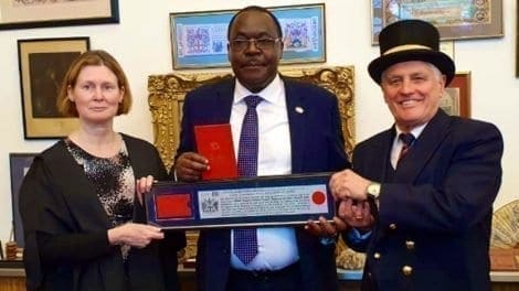 Kenyan man Juvenal Shiundu honoured with greatest award in London
