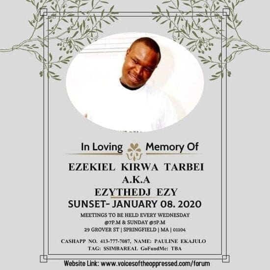 Obituary Image of Ezekiel Kirwa of Worcester MA