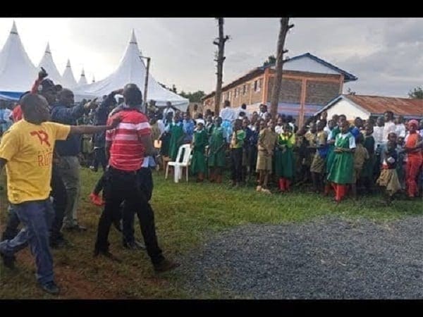 VIDEO: Kicks and blows mar Ruto's meeting in Murang’a