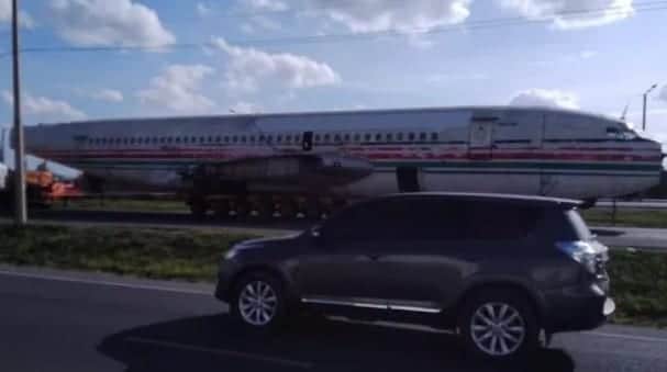 VIDEO: Passenger Plane being transported on Kenyan Road Causes Stir