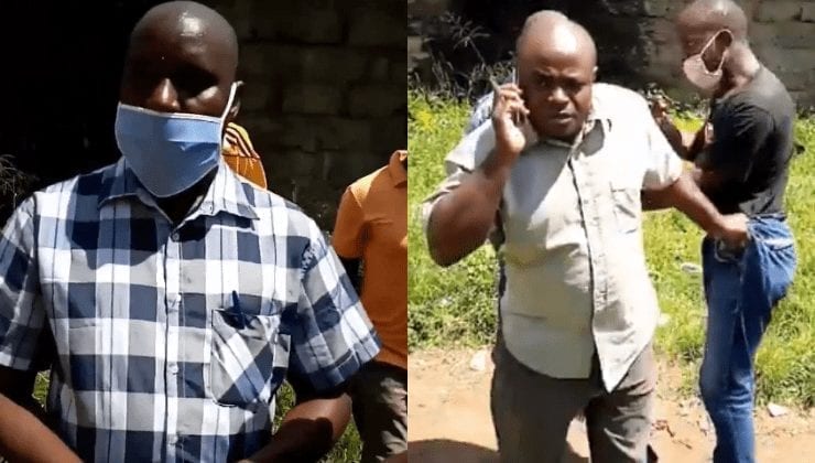Video: Drama as Policeman without mask arrest a man for not wearing one