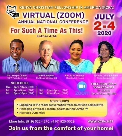 KCFA Virtual Zoom Annual National Conference