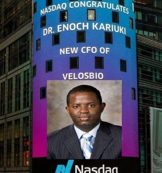 Kenyan man Dr Enoch Kariuki honored by Nasdaq With Times Square Billboard Message
