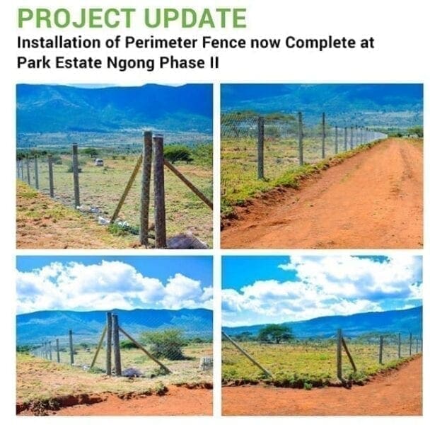 Installation of Perimeter Fence now Complete at Park Estate Ngong Phase II