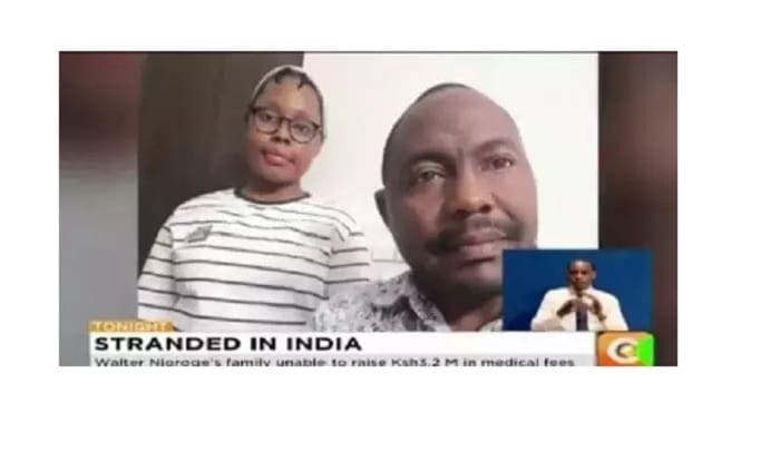 Kenyan man Walter Njoroge and Daughter Stuck in India Over medical bills