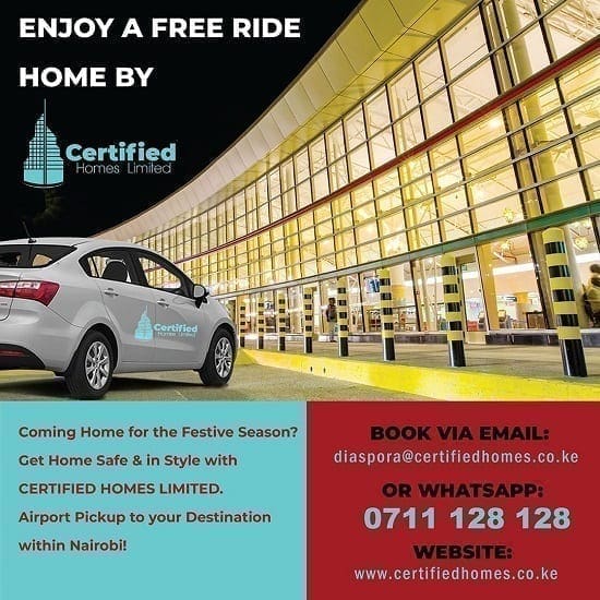 Certified Homes Ltd Christmas Gift-Free Ride from the Airport