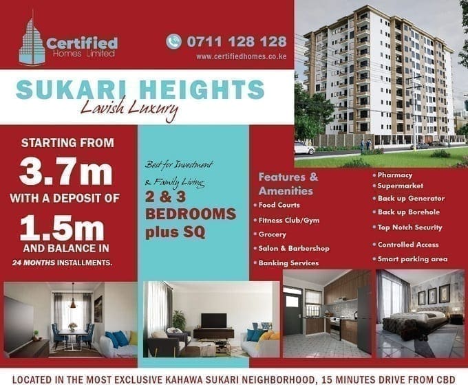 Sukari Heights:  Affordable, luxurious and executive residential Property