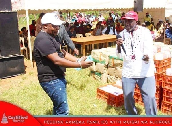 Certified Homes and Muigai Wa Njoroge donated foodstuffs