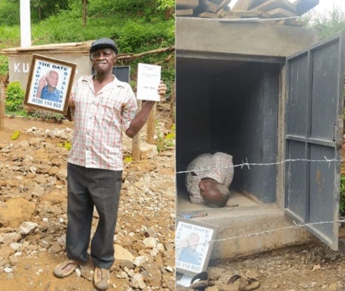 Photos- Kenyan Man Prepares His Own Grave And Plans His Own Funeral