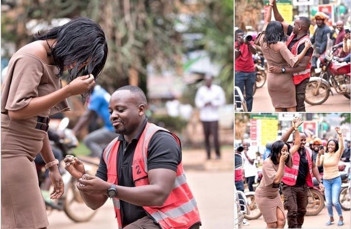 VIDEO: Ugandan Man Blocks Traffic on Highway to Propose to Girlfriend