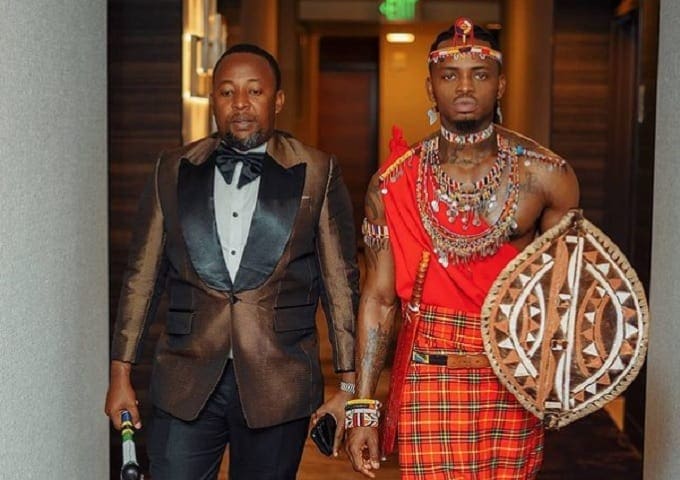 Diamond Platnumz Graces BET Awards Red Carpet (USA) In Maasai Attire