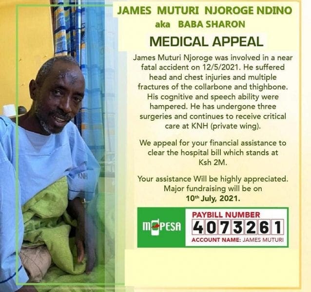 Help for James Muturi Njoroge to clear medical bill of Ksh2 Million