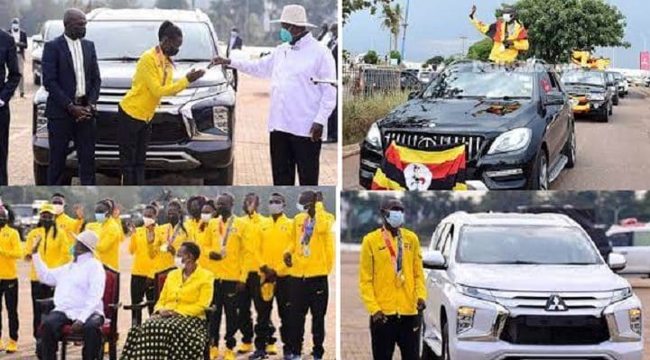 Museveni Rewards Olympic Medalists with cars and houses for parents