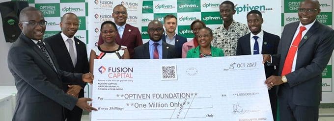 Fusion Capital Donates Ksh 1 Million To Optiven Group Foundation