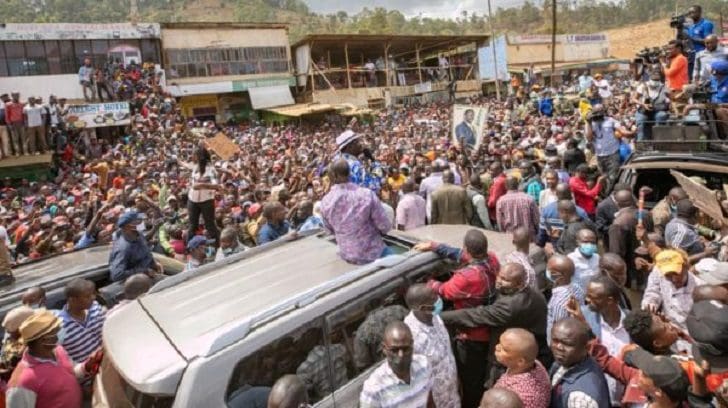 VIDEO: Meru Crowd Chants Ruto Slogans In Response to Raila's Address