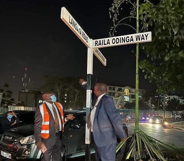 Mixed Reactions from Kenyans as road is named after Raila Odinga